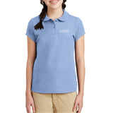 Port Authority Girls Silk Touch Peter Pan Collar Polo