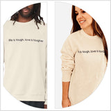 J2J Love Is Crewneck Raglan Fleece