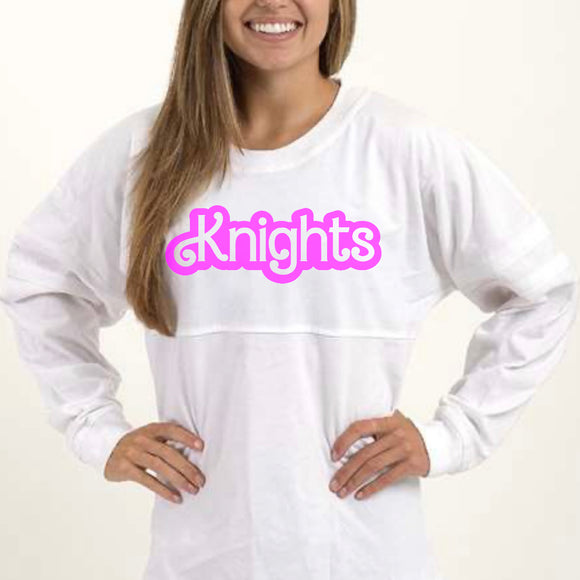Knights Script Long Sleeve Jersey T-shirt (Fall Seasonal)