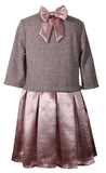 Girls Rose Sweater and Satin Dress (size 7-16)