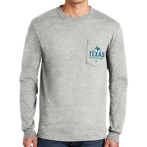 Long Sleeve Ultra Cotton Pocket Tee, TRAPS Logo (S-5XL)