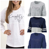 Knights Heart Long Sleeve Jersey T-shirt (Fall Seasonal)