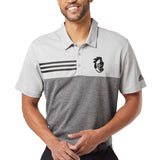 Knights Adidas Heathered Colorblock 3 Stripes Polo (Quick Ship XL)